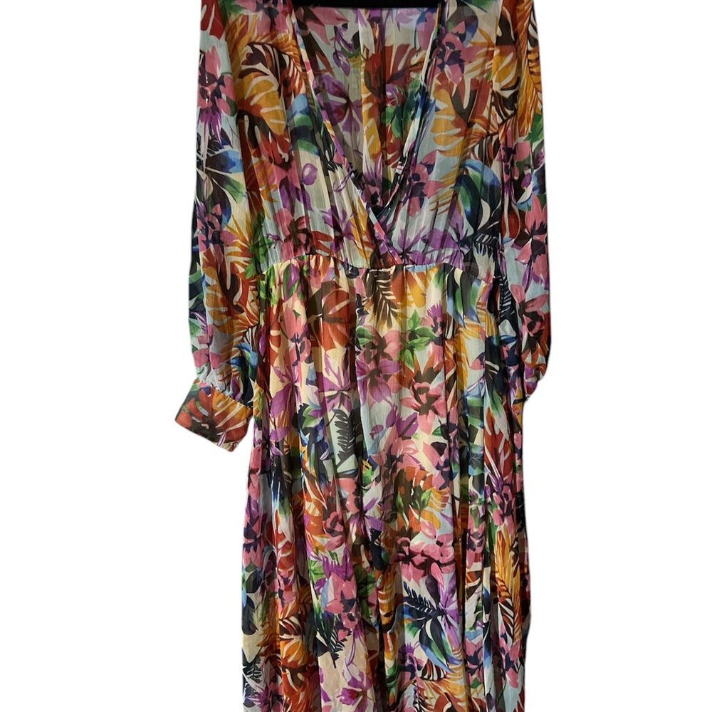 Floral Multicolor Women's Dress
